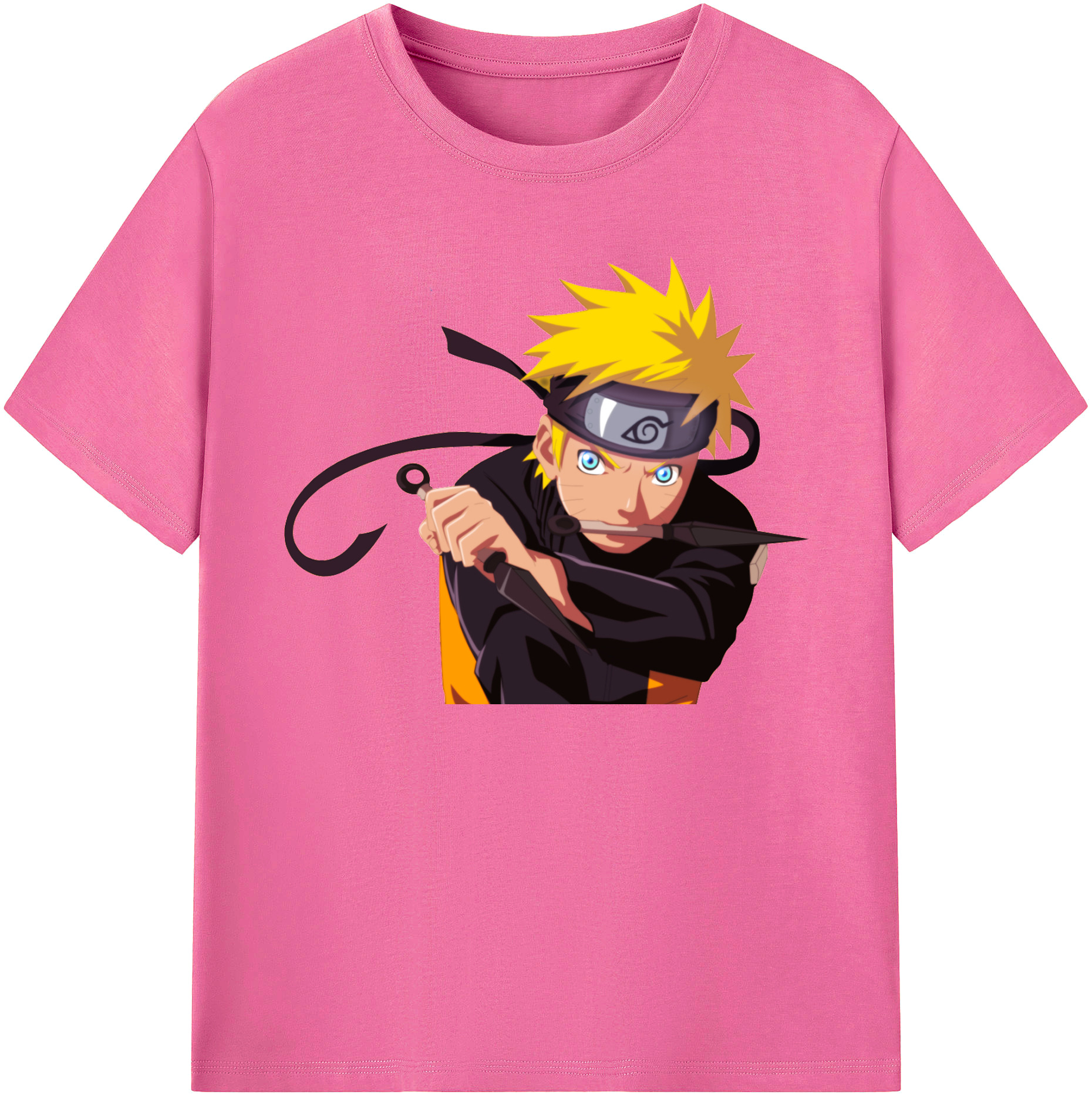（画像用） NARUTO -ナルト- うずまき ナルト Uzumaki Naruto レディースカジュアルプリントTシャツ（綿100％）